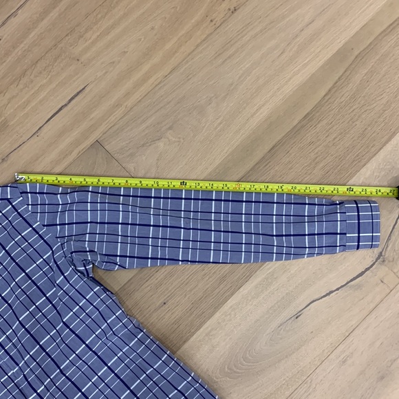 ZARA MENS BLUE PLAID CASUAL DRESS SHIRT - SIZE SMALL - Picture 4 of 6